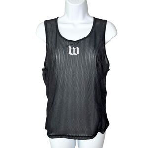 Wattie Ink Women’s XL Triathlon Black Mesh Tri Tank